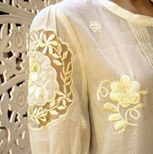 Vintage sheer embroidered dress